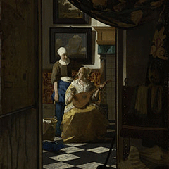reproductie de liefdesbrief van Johannes Vermeer